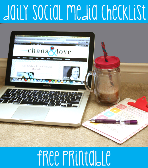 Social Media Checklist | Adventures in Pinterest - chaosandlove.com