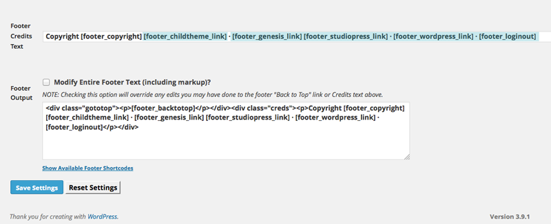 Easy + clear instructions for changing Genesis footer text using the Simple Edits plugin. Click through for step-by-step images. #blogging #wordpress