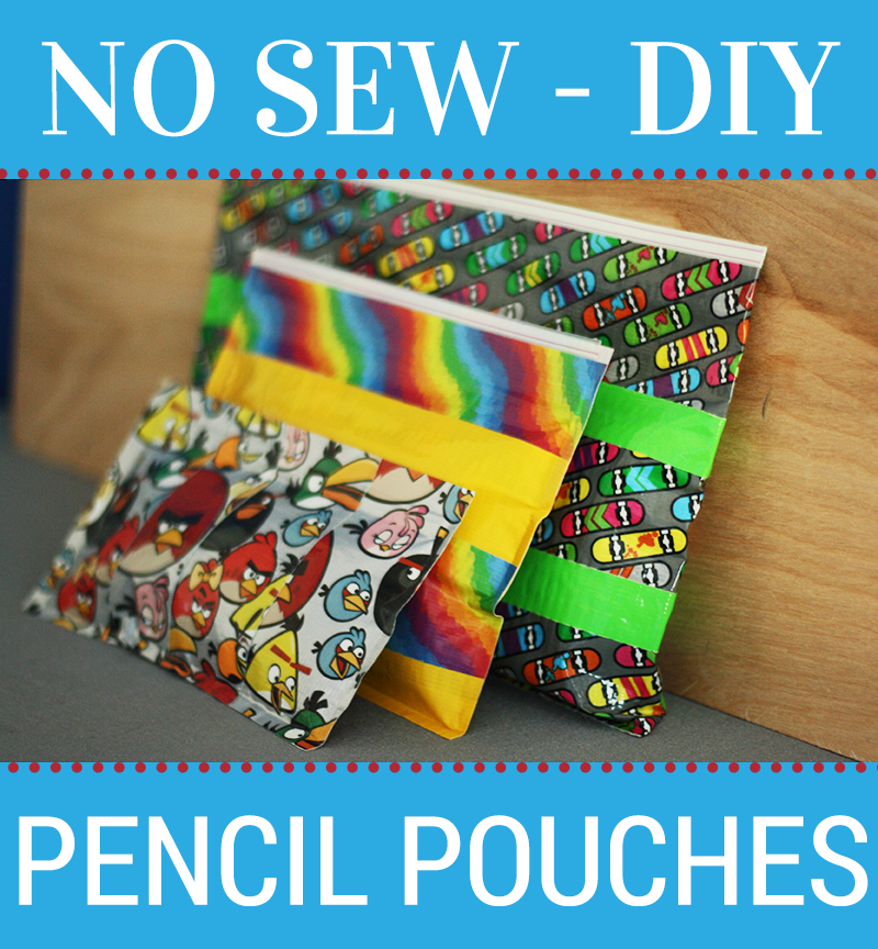 These DIY, no-sew pencil pouches are great for any kind of personalized, reusable storage.